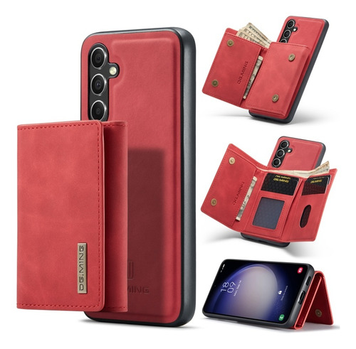 Funda Magnética Plegable De Tres Partes Para Samsung