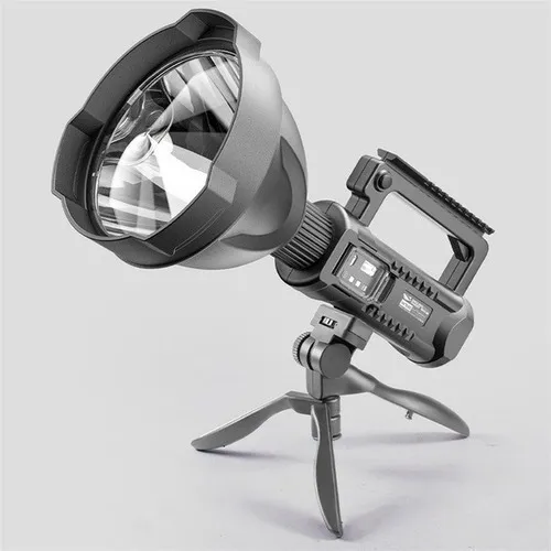 comprar Linterna LED de largo alcance, foco, 600 metros+USB+trípode, color de la linterna: blanco, color de luz: blanco