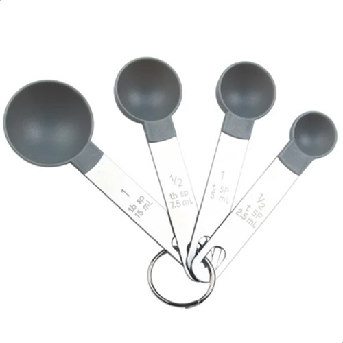 Set X4 Cucharitas Medidoras Especies Condimento Cocina Acero