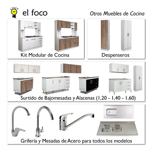Desayunador Barra Con Estantes Cocina Mueble Melamina Mesa