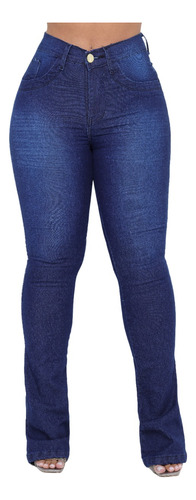 Calça Jeans Feminina Flare Luxo Barata Cintura Alta  