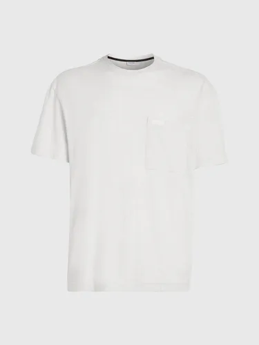 Polera Pocket Linen Blend Blanco Calvin Klein