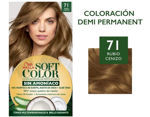 Tinte Soft Color Wella Sin Amoniaco Tono 71