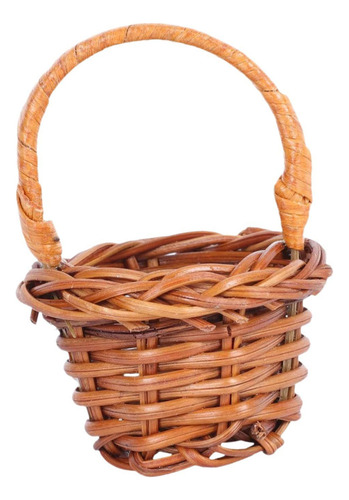 . 10 Piezas Canasta Tejida De Ratán Bastera De Pascua Con