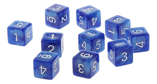 4 X 10 Piezas De Varios D6 D10 D12 D20 D&d Azul Azul Azul 16