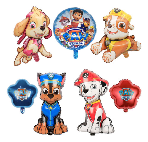 Kit Globos De Paw Patrol Para Decoración De Cumpleaños