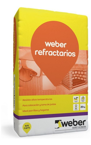 Weber Refractarios Pegamento Adhesivo Mortero Bolsa 20 Kg.