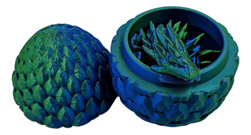 Figura Articulada Huevo Dragón Sorpresa Modelo Seda Verde Az
