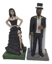 Comprar Casal Orixás Exú E Pomba Gira 15 Cm Resina-seleciona A Cor