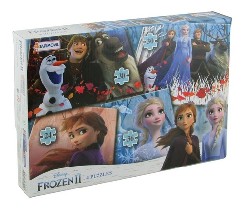 Puzzle X 4 Frozen Il Disney 24, 2x30 Y 36 Piezas Dfz07922