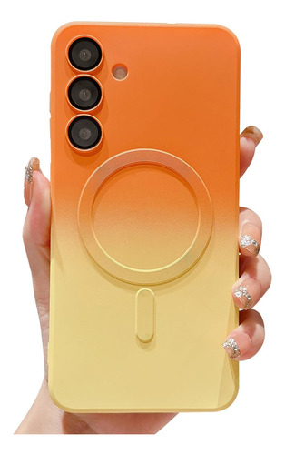 Funda Magnetica Para Samsung Galaxy S23 Fe Naranja/amarillo