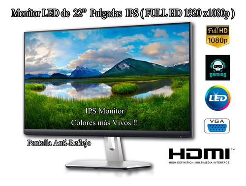 Monitor Led 22 Pulgadas Ips Hdmi Vga Full Hd 1080p - 5ms