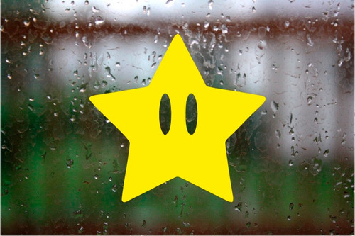 Super Mario Estrella Star Vinilo Sticker Calco Decoración