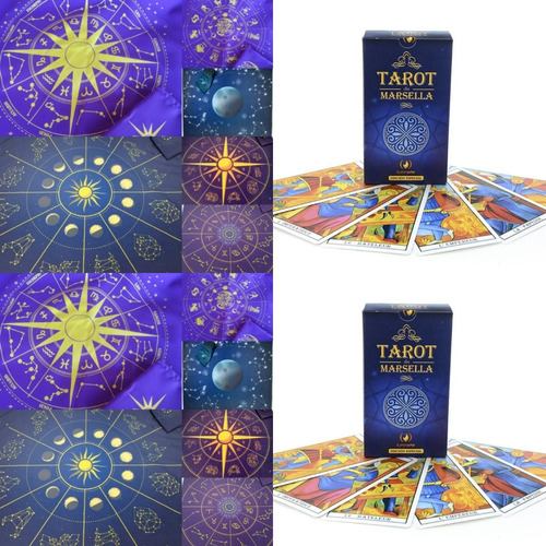 Cartas Tarot Marsella + Paño Tirada 70cm.x70cm.c/bolsa