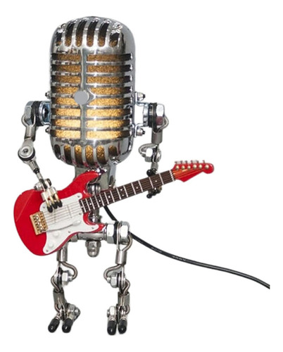 Zz Lámpara De Escritorio Tipo Robot Con Micrófono Vintage