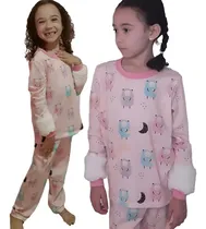 Comprar Conjunto Infantil Menina Rosa Pijama Meia Estação Tam 8 A 16