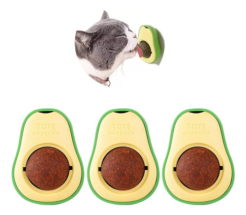 Kit de 3 juguetes para gatos con aguacate, hierba gatera natural