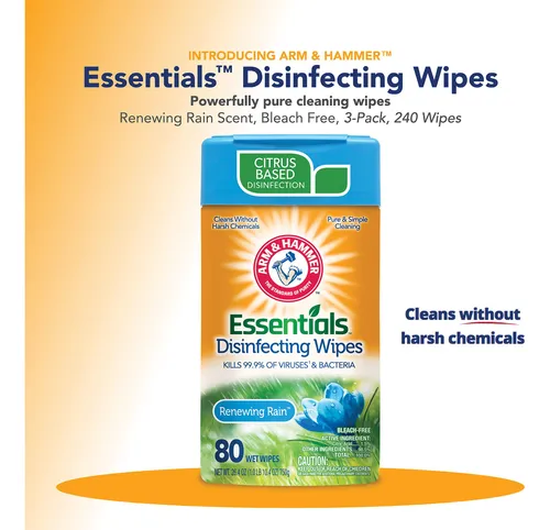 Toallitas Desinfectantes Arm & Hammer Essentials, Paquete De