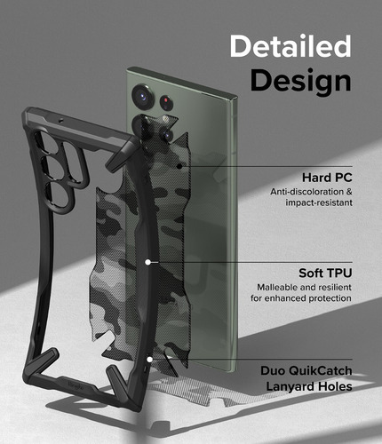 Imagen 5 de 6 de Funda Para Samsung S23 Ultra Ringke Fusion X Design Camo