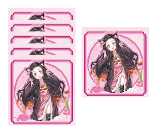 Pack 10 Servilletas Demon Nezuko Cumpleaños Cotillón Anime