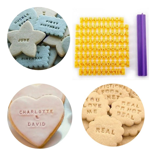 Sello Estampado Redondo Para Galletas Con Letras Y Números D