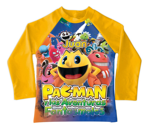 Playera Sudadera De Baño Para Niños Pac Man 