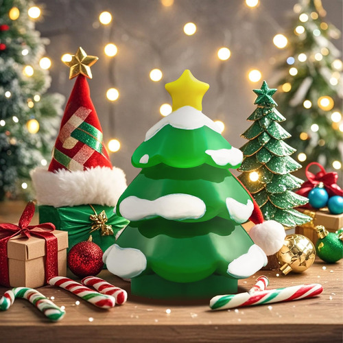 Tarro De Árbol De Navidad Moldes De Resina Portavelas Blanco