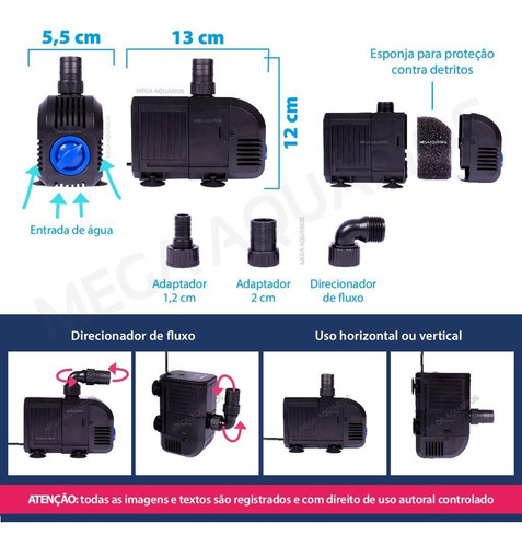 Bomba Chafariz Cascata Filtro Canister Uv Sump 1500lh 220v