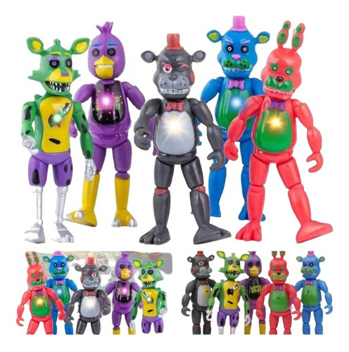 Set De 5 Personajes Animatronicos Five Nigths At Freddy's 