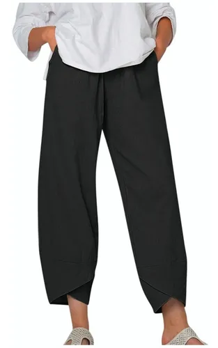 Pantalones Capri De Algodon Mujer