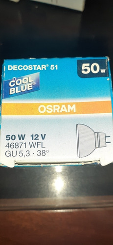 Bombillo Halógeno Osram Cool Blue 50 Watts 12 Volts. Gu 5,3