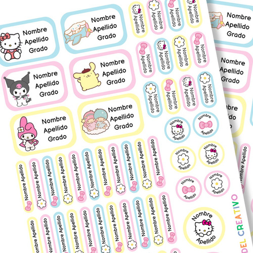 Etiquetas Escolares Personalizadas Para Imprimir Sanrio