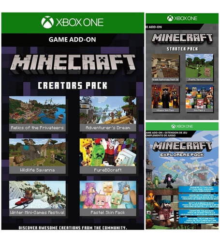Starter Pack + Creators Pack + Explorers Pack (dlc) Codigo!!