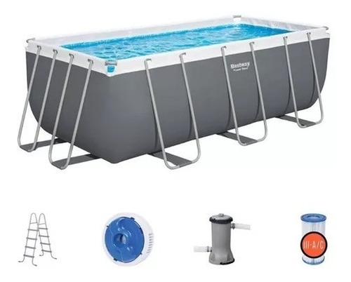 Alberca Estructural Rectangular Con Bomba Bestway