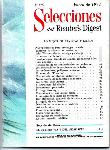 Selecciones Del Reader´s Digest Nº362 Enero 1971