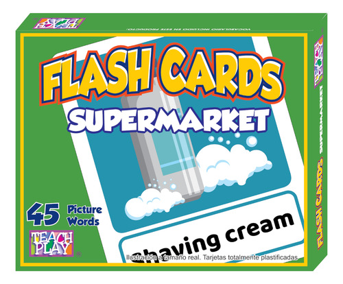 Tarjetas De Aprendizaje De Inglés Flash Cards Supermarket