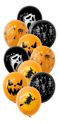 Globos  Impresos Halloween Por 10 Unidades