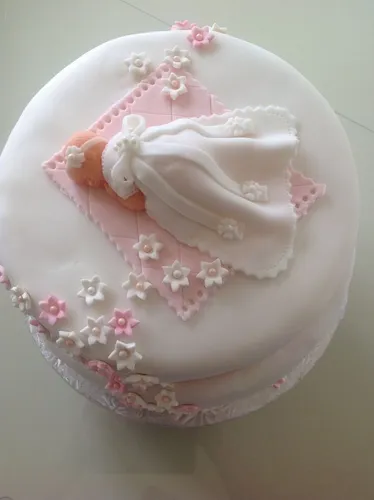 Adorno De Torta De Bautizo O Baby Shower En Porcelana Fría
