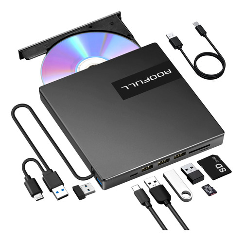 Roounidad Externa De Cd Dvd +/-rw, Grabadora De Cd Usb 3.0 .