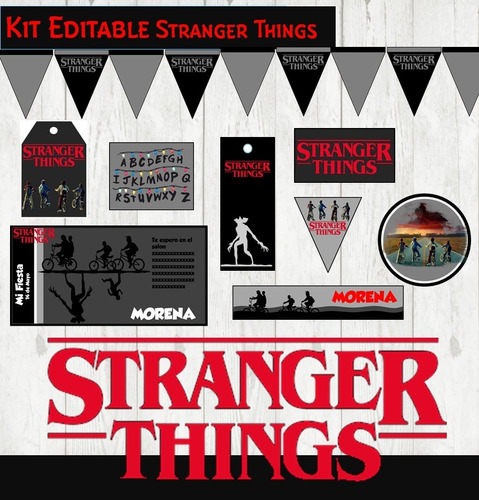 Kit Imprimible 3x1 Stranger Things Mini Candy Bar
