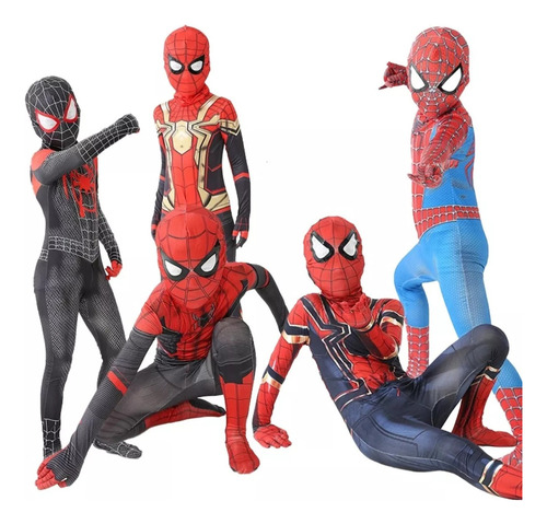 Spiderman Trajes Y Máscaras Spiderman Niños Cosplay