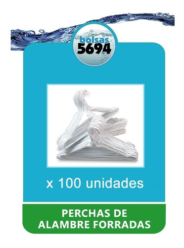 Perchas De Alambre Forradas Blancas Promo X 100 Tintorerias.