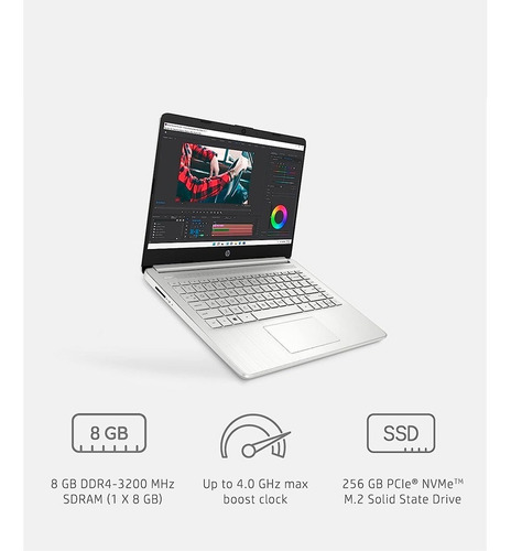 Imagen 5 de 7 de Notebook Hp Amd Ryzen 5 5500u 8gb 256b Ssd Fhd Windows 11 6