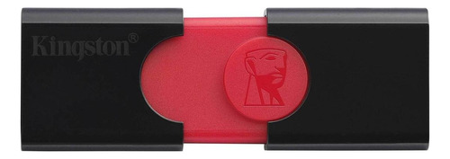 Memoria USB Kingston DataTraveler 106 DT106 16GB 3.1 Gen 1 negro y rojo