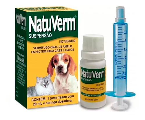2 Unid. Vermifugo Natu Verm Suspensão Remédio Verme Liquido