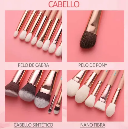 Set 28 Brochas Beili Originales Maquillaje Profesional Rosas
