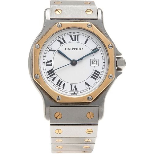 Eslabon Para Reloj Cartier Santos Octagonal Acero Oro 10mm