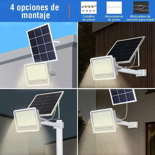 Lámpara Led Solar Luminaria Suburbana Alumbrado Publico 300w