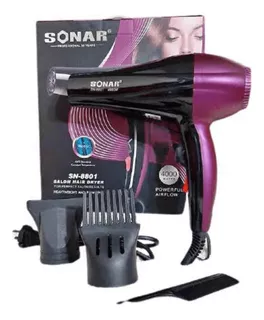 Secadora De Cabello Sonar 4000watts 2 Velocidades Y Niveles