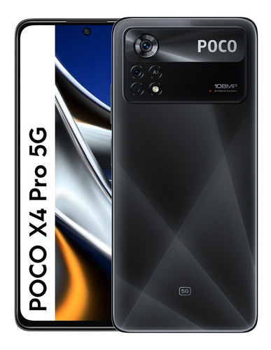 Imagen 1 de 7 de Xiaomi Pocophone Poco X4 Pro 5G (108 Mpx) Dual SIM 256 GB laser black 8 GB RAM